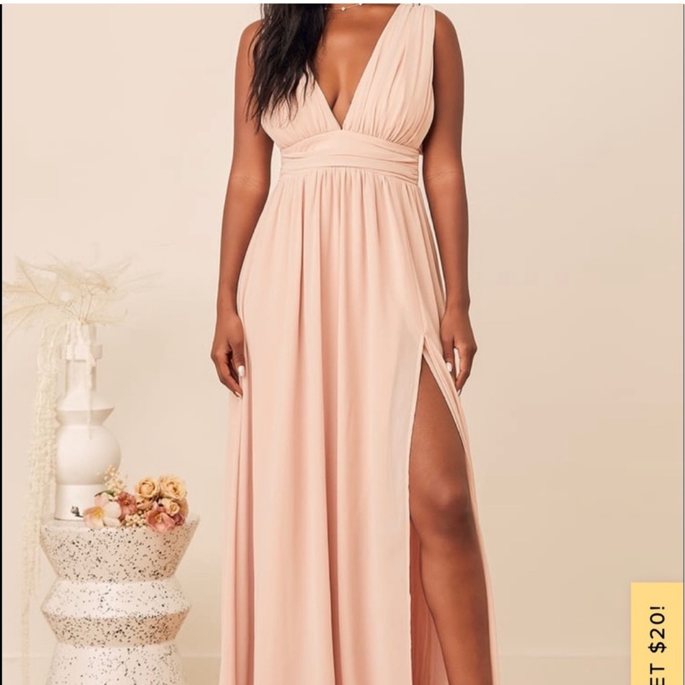 Lulu’s // Heavenly Hues Maxi Dress // Pink Blush Dots